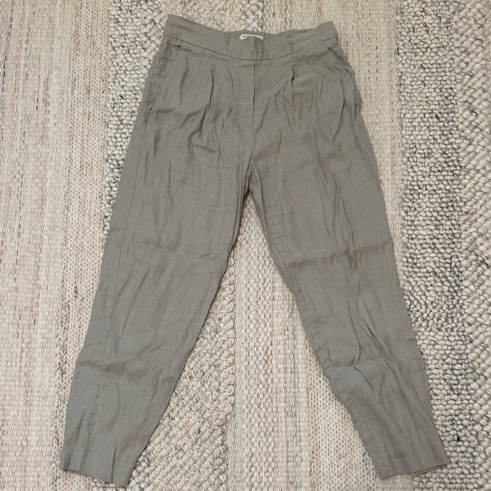 Aritzia Babaton linen Conan ankle length pant